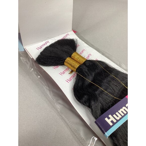 18” #1 Jet Black Super Bulk Braiding Blend Hair by Harmony - Picture 2 of 5